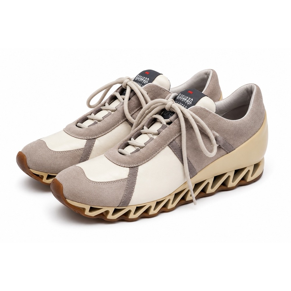Camper Together Bernhard Willhelm Sneakers Suede Leather Zig Zag Sole Beige 42